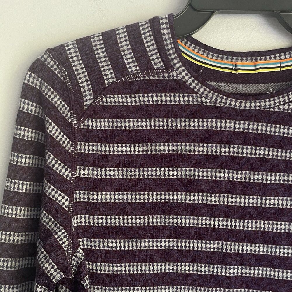 Smartwool Merino Wool Shirt Women's M Purple Active Base Layer Hiking Outdoors